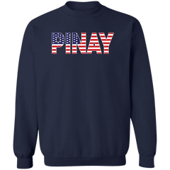 Pinay with US Flag Embedded Unisex Crewneck Pullover Sweatshirt
