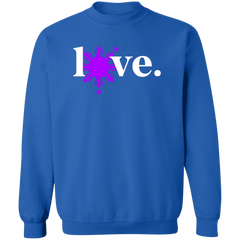Love with Purple Sun and Stars Unisex Crewneck Pullover Sweatshirt