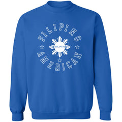Filipino American White Sun Unisex Crewneck Pullover Sweatshirt