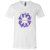CoolPinoy Ube Splash Unisex Jersey V-Neck T-Shirt