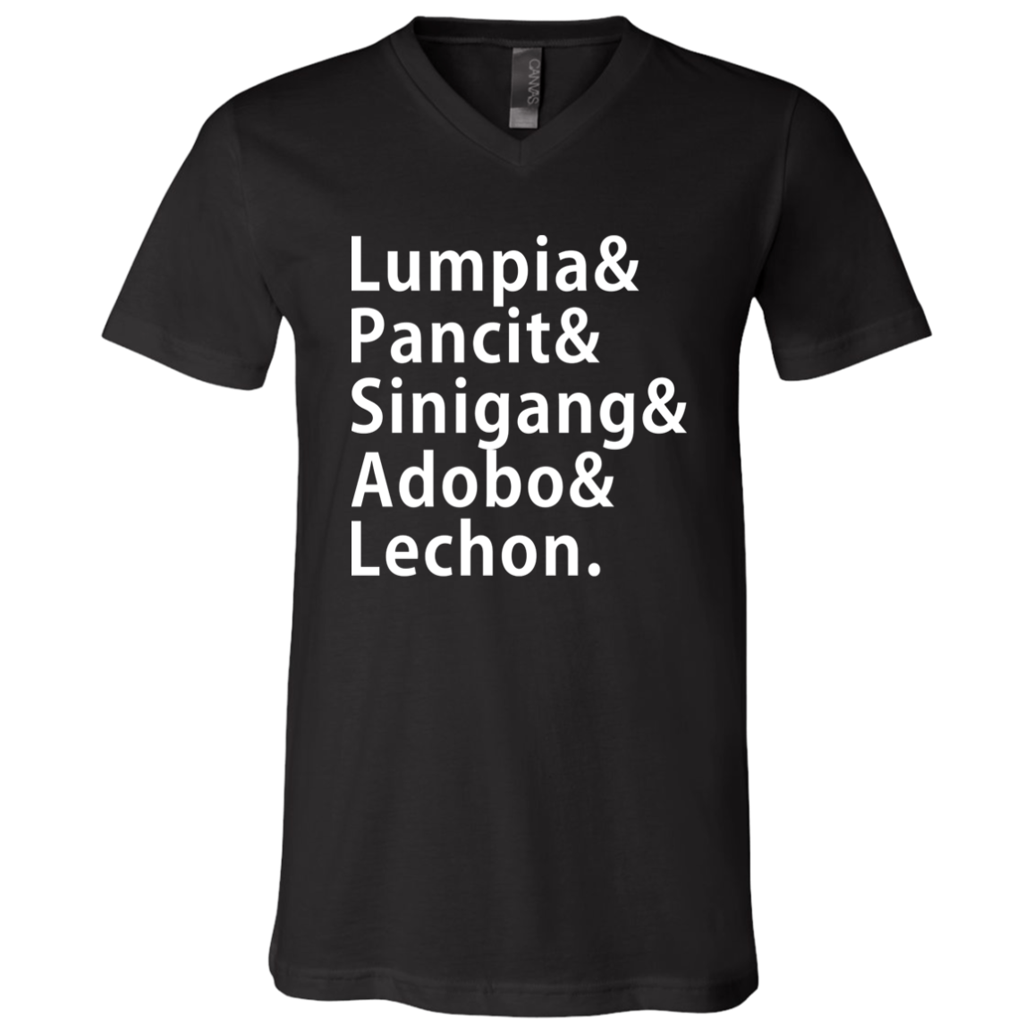 Lumpia Pancit Sinigang Adobo Lechon Unisex Jersey V-Neck T-Shirt