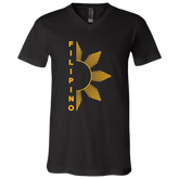 Filipino Half Sun Unisex Jersey V-Neck T-Shirt