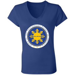 Born in the Philippines Ladies Jersey V-Neck T-Shirt