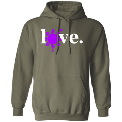 Love with Purple Sun and Stars Unisex Pullover Hoodie