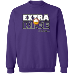 Extra Rice Please Unisex Crewneck Pullover Sweatshirt
