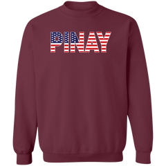 Pinay with US Flag Embedded Unisex Crewneck Pullover Sweatshirt