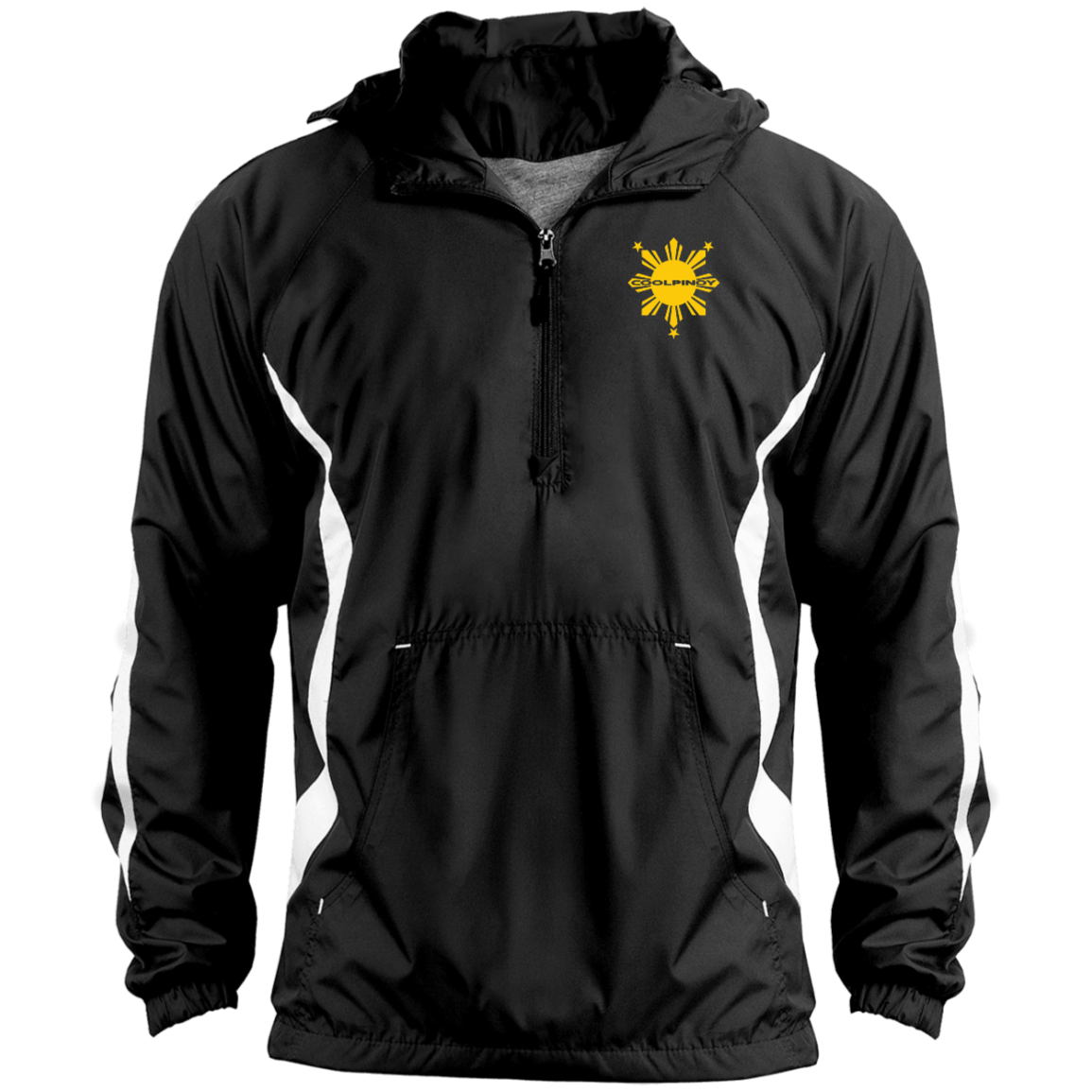 CoolPinoy Logo Mid Yellow Unisex Colorblock Raglan Anorak