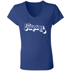 Filipina Chunky Ladies' Jersey V-Neck T-Shirt
