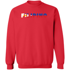 Filipino with Flag Embedded Unisex Crewneck Pullover Sweatshirt