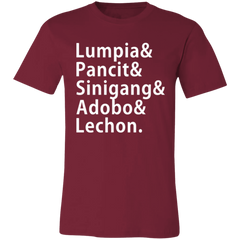 Lumpia Pancit Sinigang Adobo Lechon Unisex Jersey T-Shirt