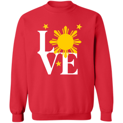 Love with Yellow Sun and Stars Unisex Crewneck Pullover Sweatshirt