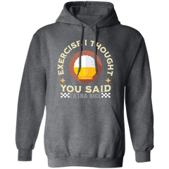 Exercise I Thought You Said Extra Rice Yellow Unisex Pullover Hoodie