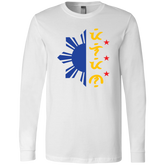Tricolor Filipino in Baybayin Script Half Sun Mens Jersey Long Sleeve T-Shirt