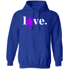 Love with Purple Sun and Stars Unisex Pullover Hoodie