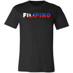 Filipino with Flag Embedded Unisex Jersey T-Shirt
