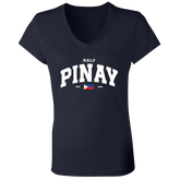 Half Pinay Ladies' Jersey V-Neck T-Shirt