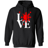 Love with Red Sun and Stars Unisex Pullover Hoodie