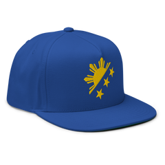 Yellow Sun and Stars Flat Bill Cap