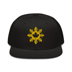 Filipino Canadian Sun and Maple Leaf Snapback Hat