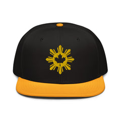 Filipino Canadian Sun and Maple Leaf Snapback Hat