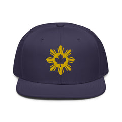 Filipino Canadian Sun and Maple Leaf Snapback Hat