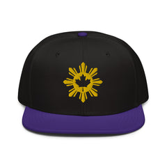 Filipino Canadian Sun and Maple Leaf Snapback Hat