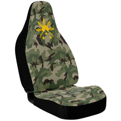 Camouflage Sun and Stars Car Seat Covers