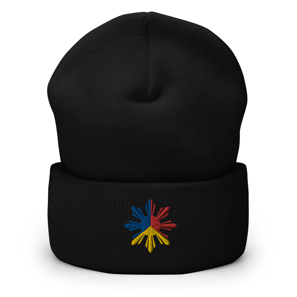 Philippines Tricolor Sun Cuffed Beanie