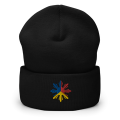 Philippines Tricolor Sun Cuffed Beanie
