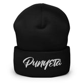 Punyeta Cursive Cuffed Beanie
