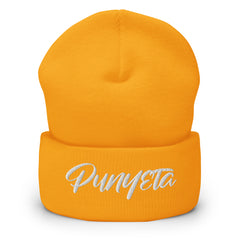 Punyeta Cursive Cuffed Beanie
