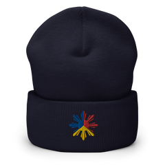 Philippines Tricolor Sun Cuffed Beanie