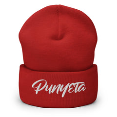 Punyeta Cursive Cuffed Beanie