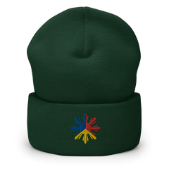Philippines Tricolor Sun Cuffed Beanie