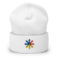 Philippines Tricolor Sun Cuffed Beanie