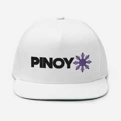 Pinoy with Purple Sun Pinoy Hat White