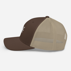 White Philippines Sun and Stars Embroidered Trucker Cap