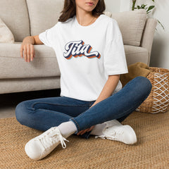 Tita Retro Script T-Shirt — Vintage Rainbow 70s Style Tee