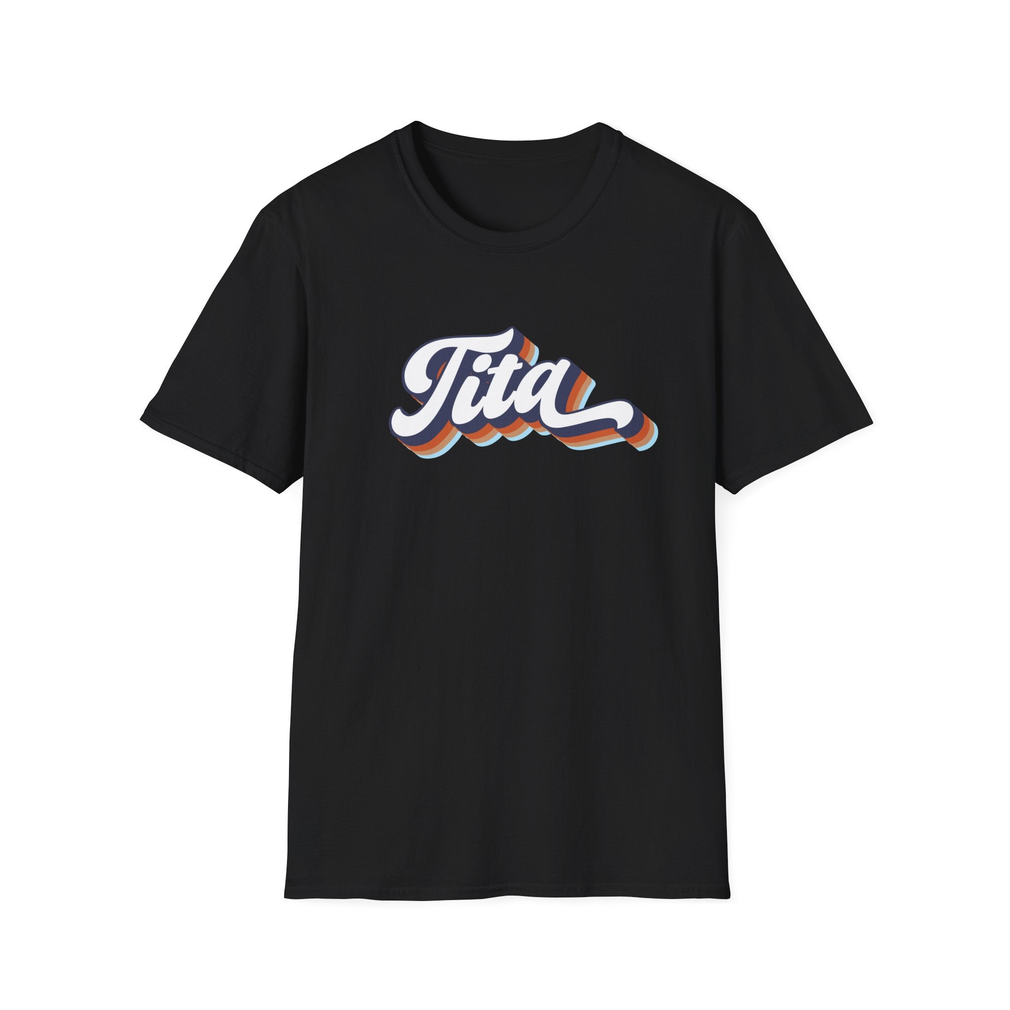 Tita Retro Script T-Shirt — Vintage Rainbow 70s Style Tee