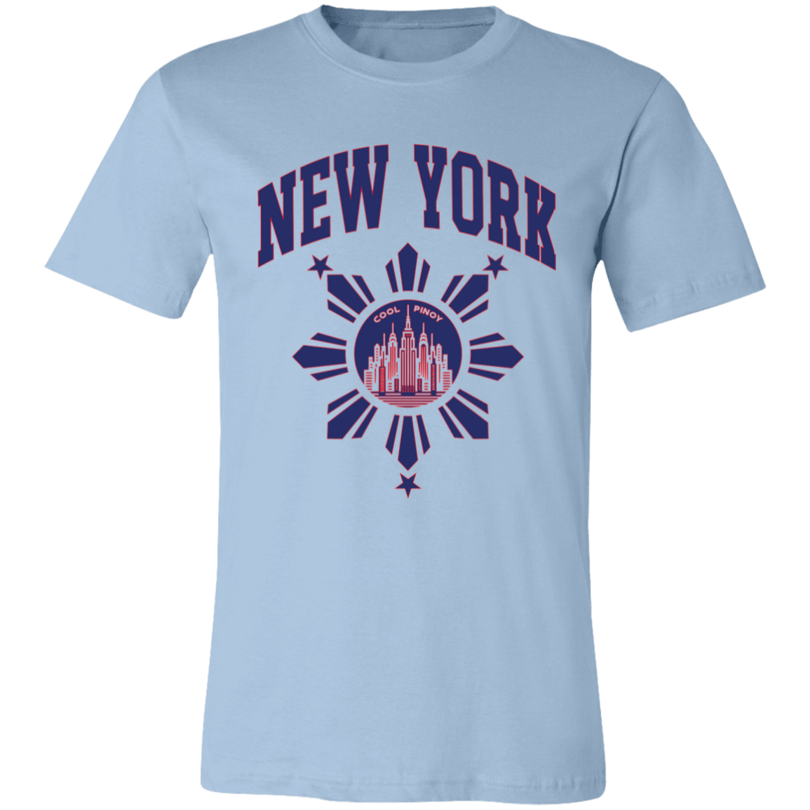 New York with Sun and Stars Unisex Jersey T-Shirt