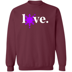 Love with Purple Sun and Stars Unisex Crewneck Pullover Sweatshirt