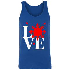 Love with Red Sun and Stars Unisex Cotton Tank Top