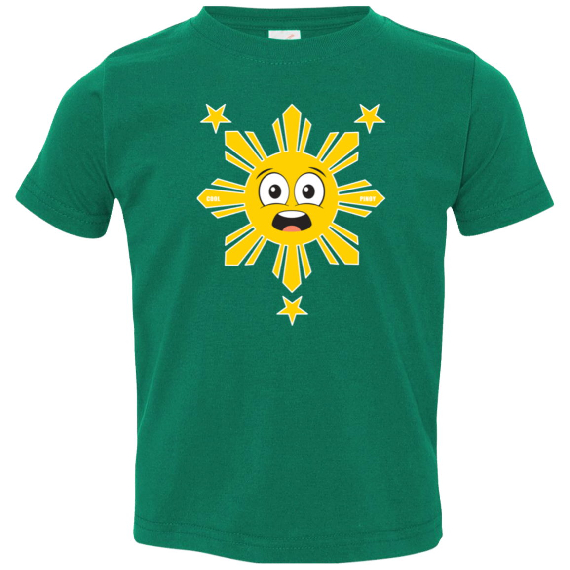 Kids Yellow Sun and Stars 2 Toddler Jersey T-Shirt