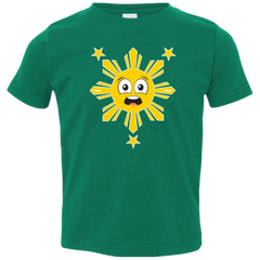 Kids Yellow Sun and Stars 2 Toddler Jersey T-Shirt