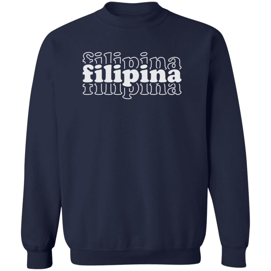 Filipina Triple Unisex Crewneck Pullover Sweatshirt