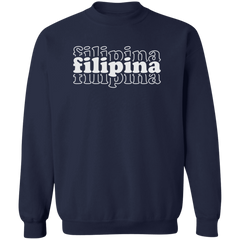 Filipina Triple Unisex Crewneck Pullover Sweatshirt