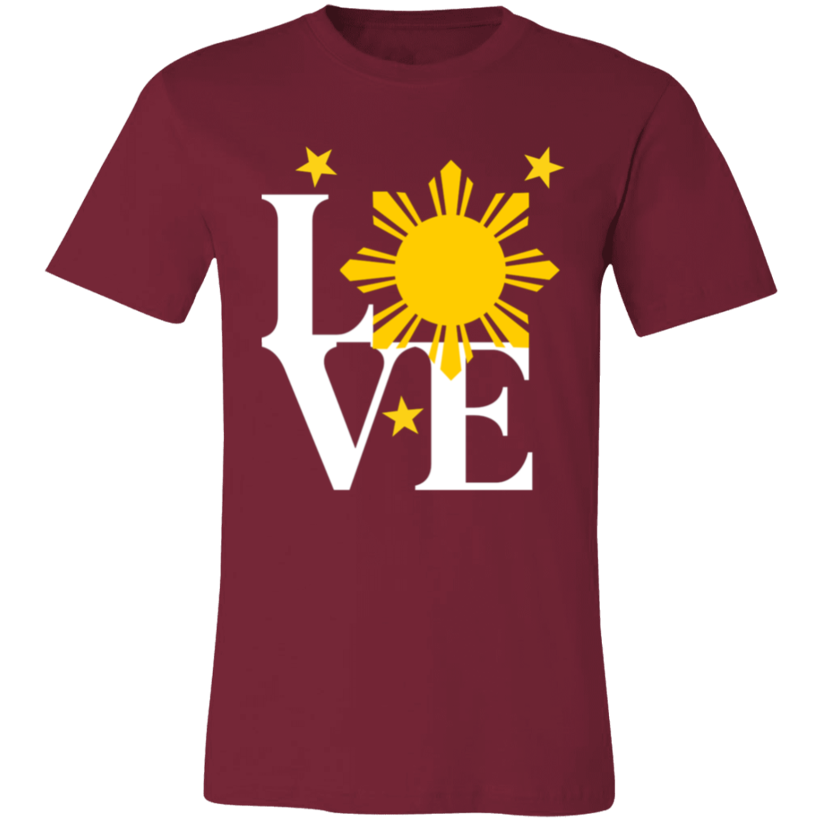 Love with Yellow Sun and Stars Unisex Jersey T-Shirt