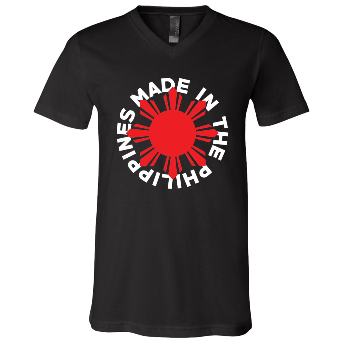 Made in the Philippines Red Sun Unisex Jersey V-Neck T-Shirt