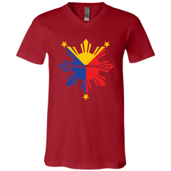 CoolPinoy Tricolor Unisex Jersey V-Neck T-Shirt