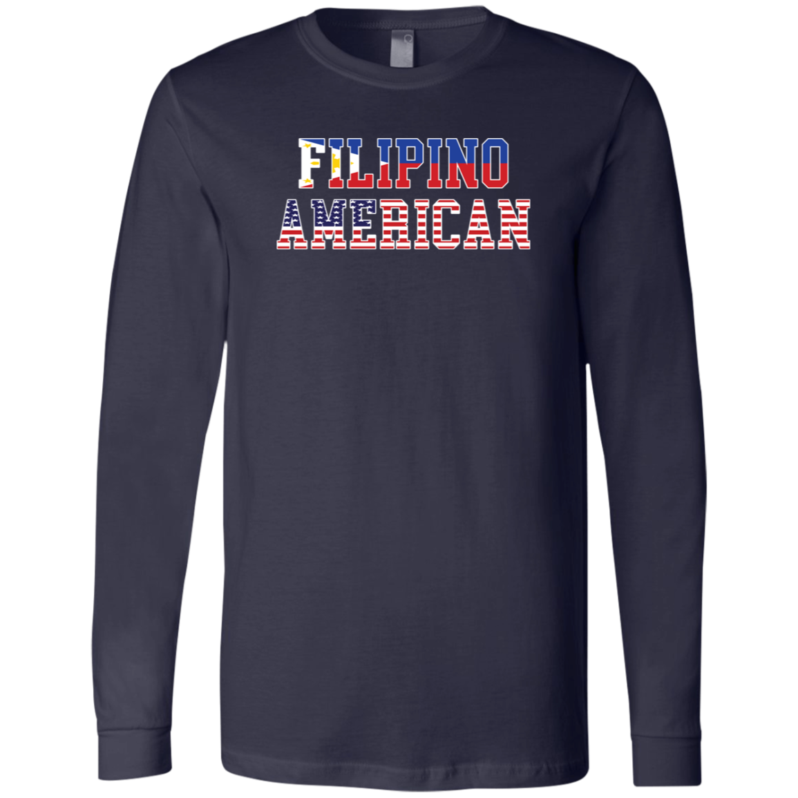 Filipino American Flags Unisex Jersey Long Sleeve T-Shirt